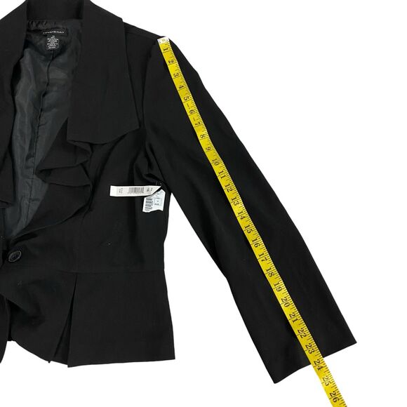 Courtenay Blazer Womens 16 Black Basic Jacket Ruffle Work Office Capsule - Picture 4 of 14